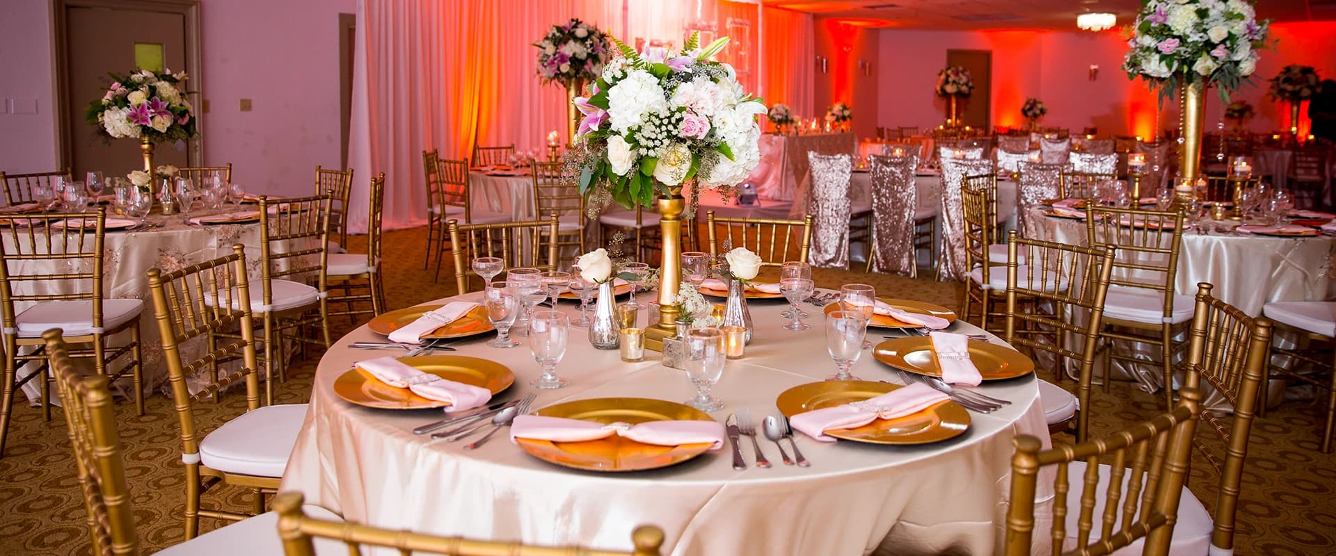 Desktop Sub Banner for Catering service for ballroom