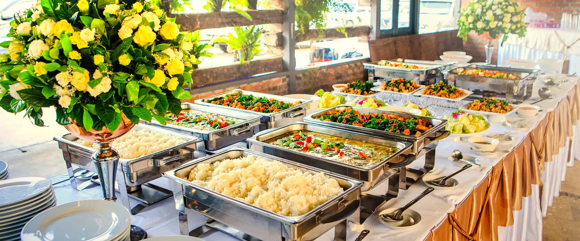 Desktop Sub Banner for Catering service for pricing